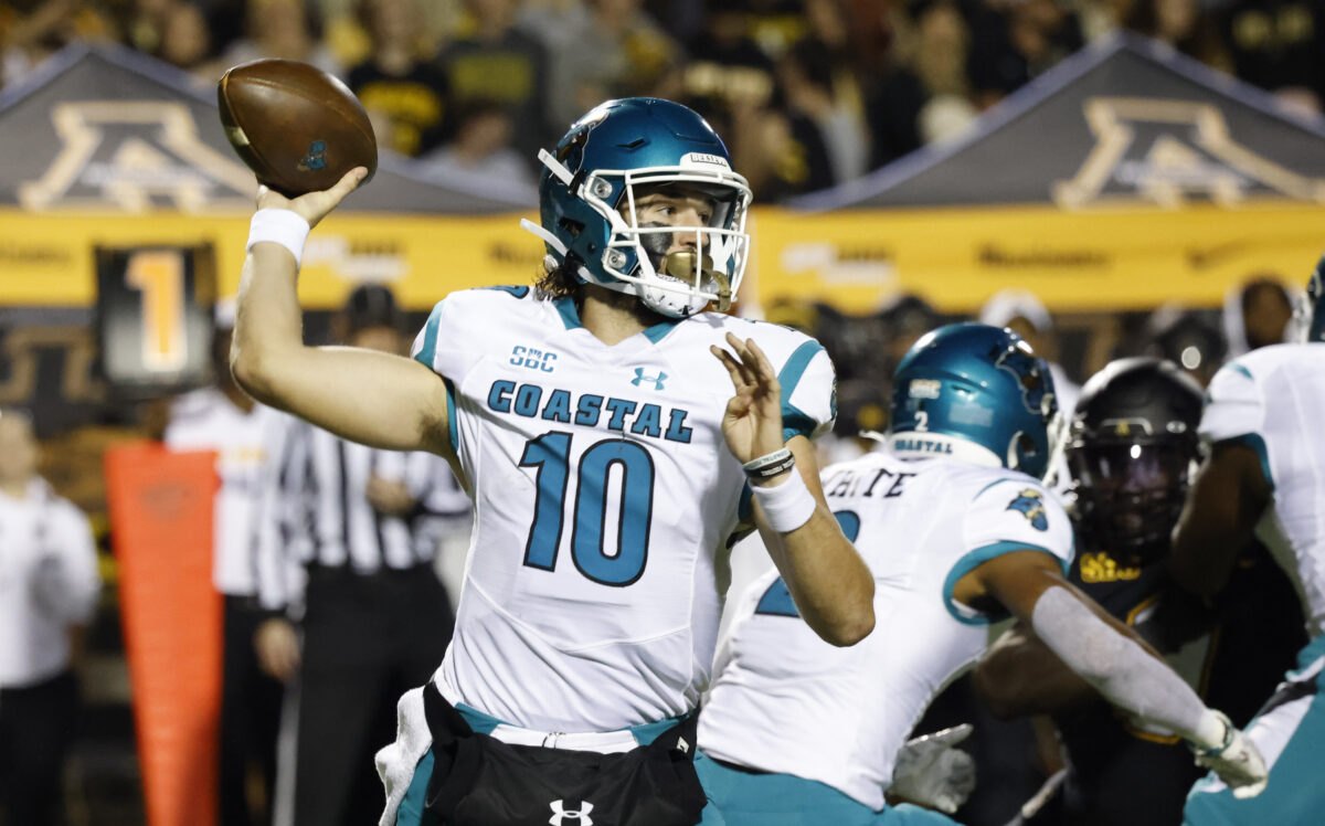 1 sentence in Grayson McCall’s transfer announcement sent oddsmakers into a panic over Coastal Carolina’s bowl game