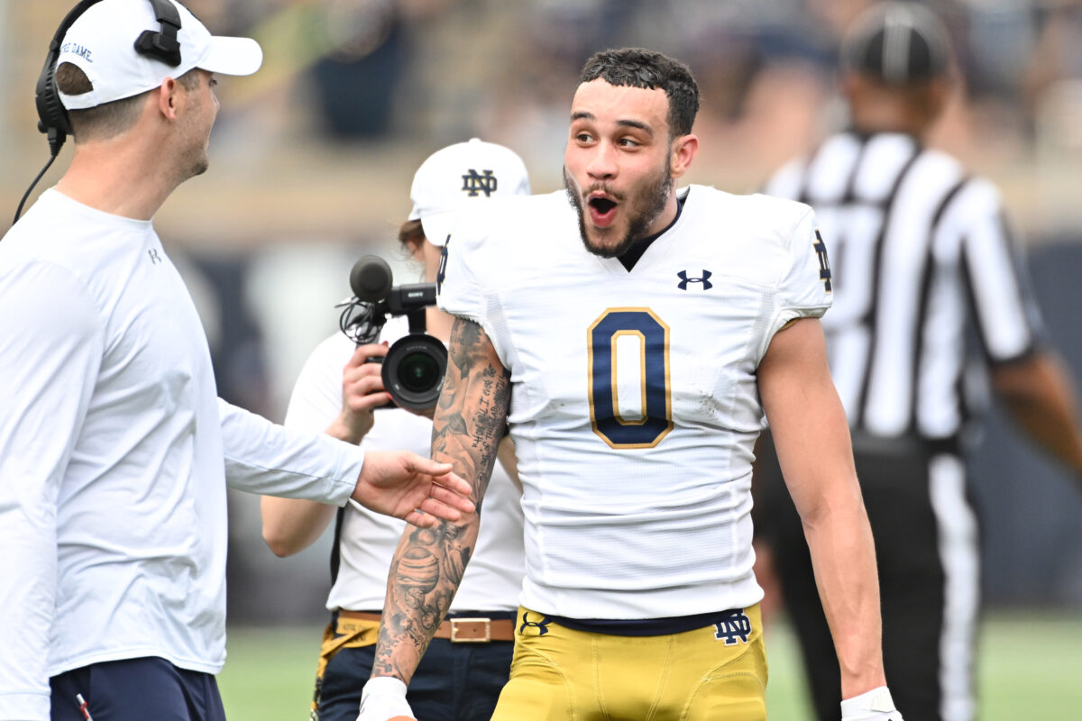 Notre Dame wide receiver Braden Lenzy has made a decision on his football future