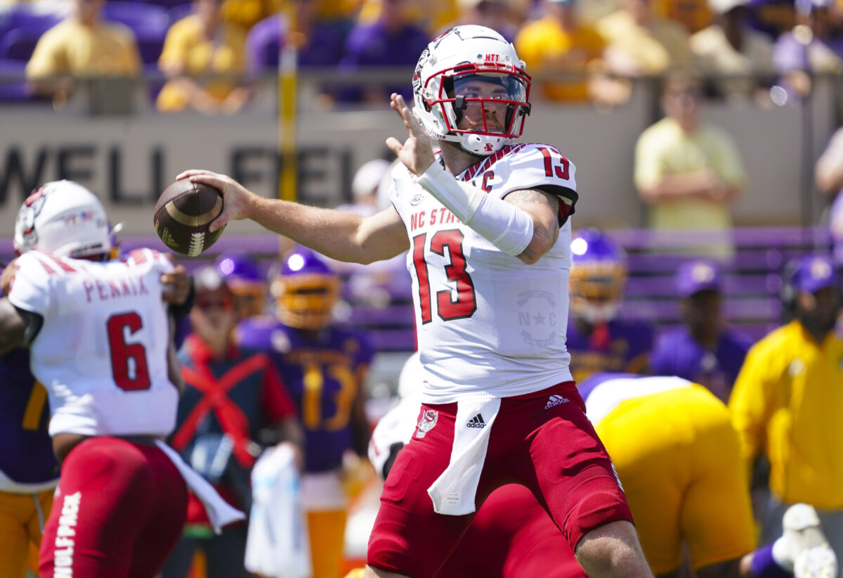 Auburn has reportedly reached out to former NC State quarterback Devin Leary