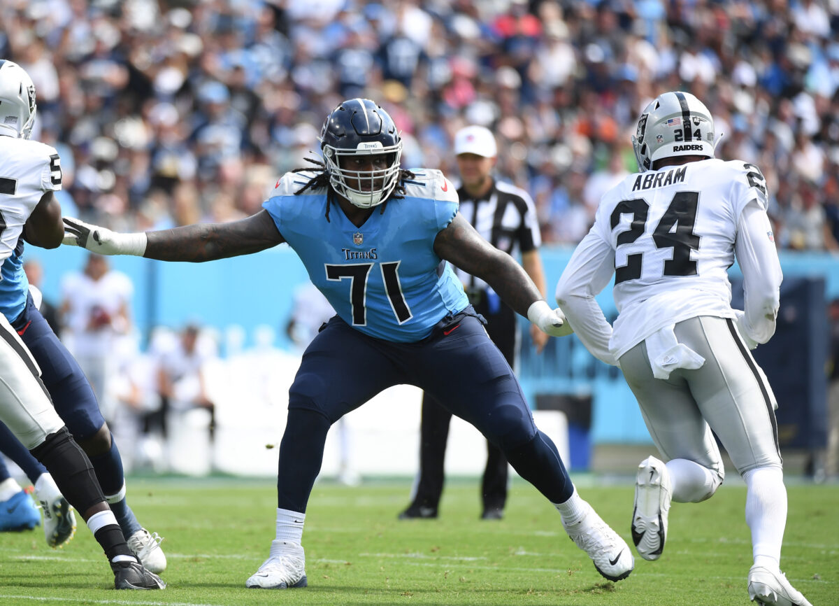 Titans considering making a change at left tackle