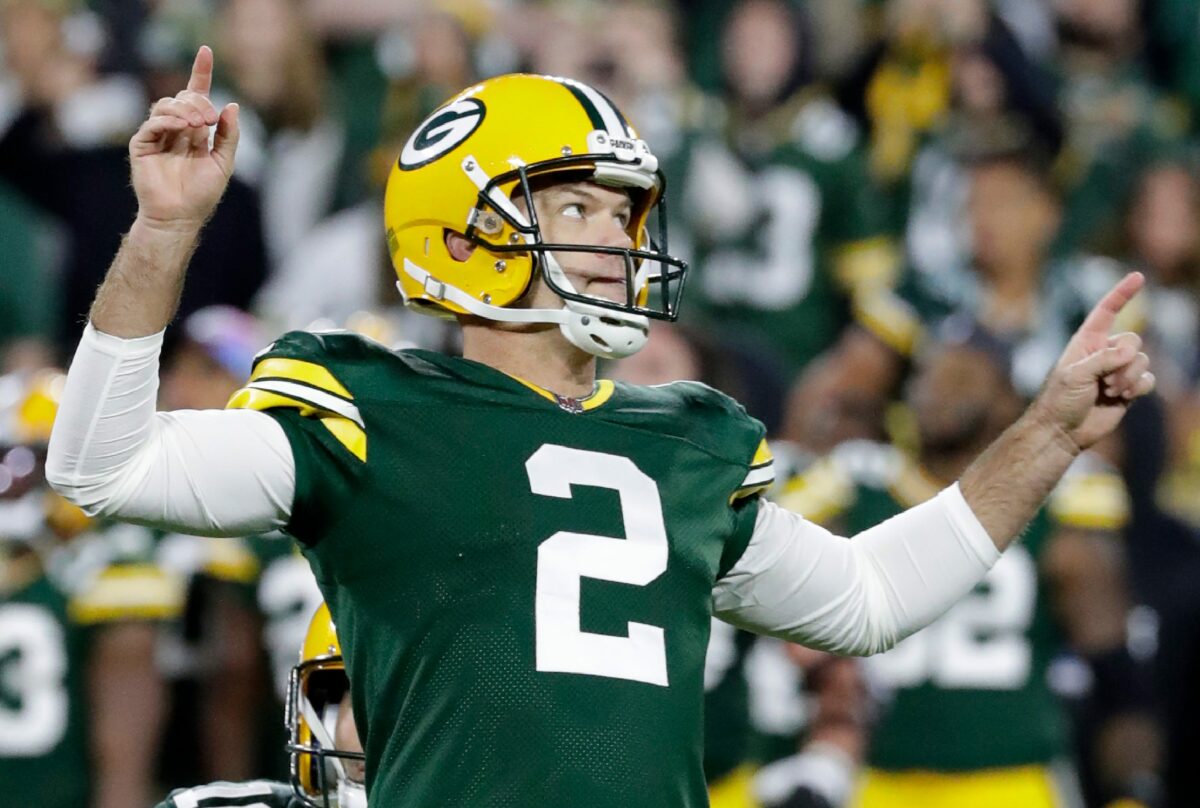 Mason Crosby sets Packers franchise record with 256 consecutive games played