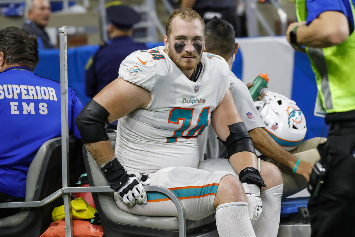 Dolphins designate offensive lineman for return from IR