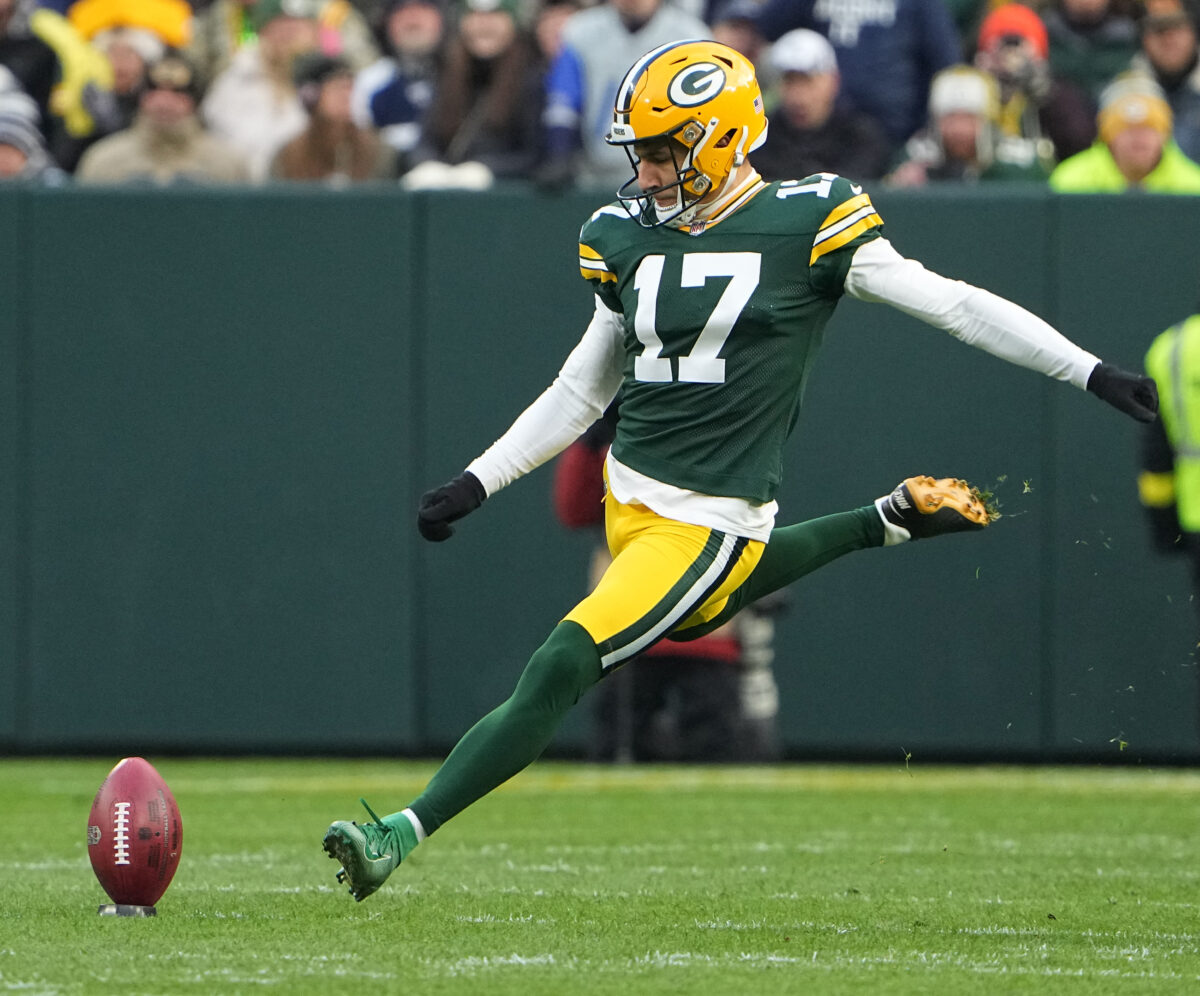 Packers elevate K Ramiz Ahmed, RB Tyler Goodson from practice squad to gameday roster for Week 17