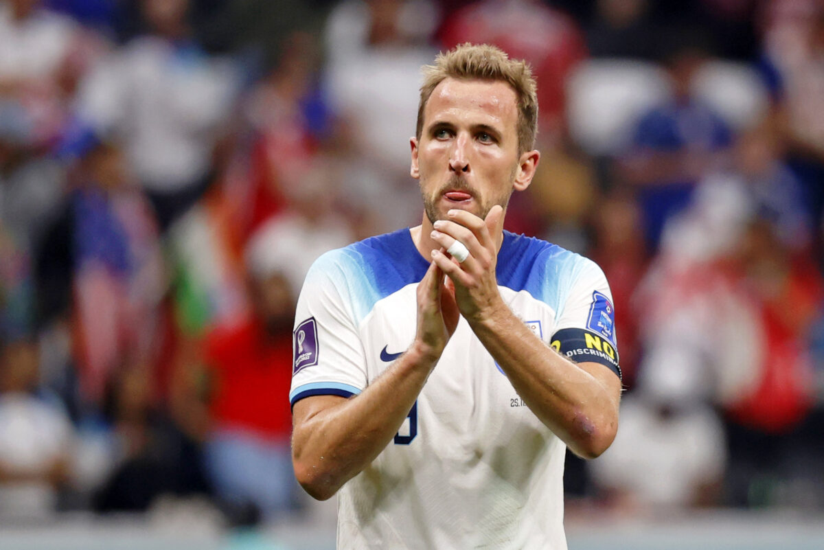 England fans were distraught after Harry Kane sent a penalty kick high against France
