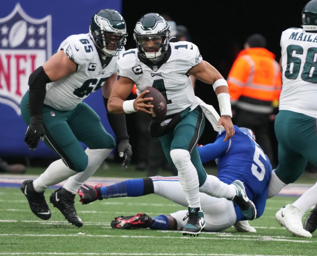 Eagles QB Jalen Hurts makes NFL history with 10th rushing TD of the season
