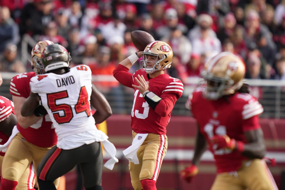 Kyle Shanahan likes Brock Purdy’s aggressiveness, and it’s paying off for 49ers