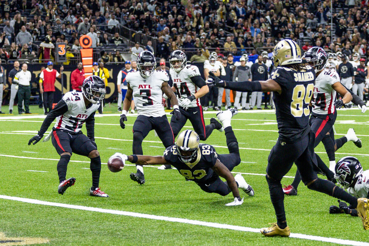 WATCH: Juwan Johnson fights for a rare opening-drive Saints touchdown