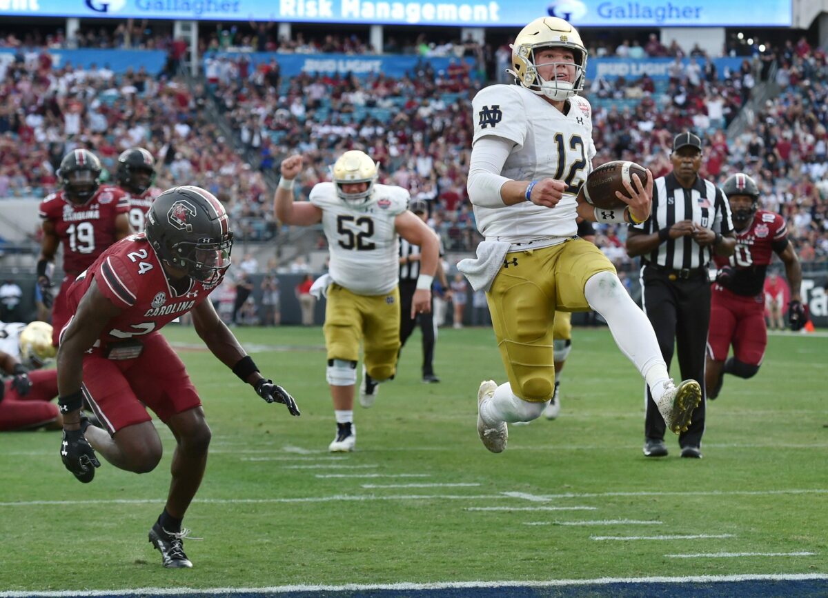 Twitter reacts to Tyler Buchner’s second touchdown of Gator Bowl