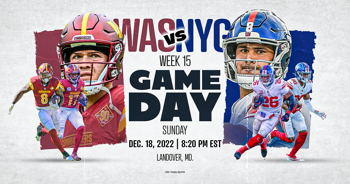 New York Giants vs. Washington Commanders, live stream, TV channel, time, how to watch NFL