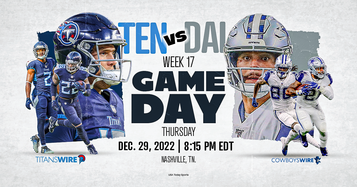 Cowboys-Titans Week 17 TV coverage, uniform combos, how to stream, wager