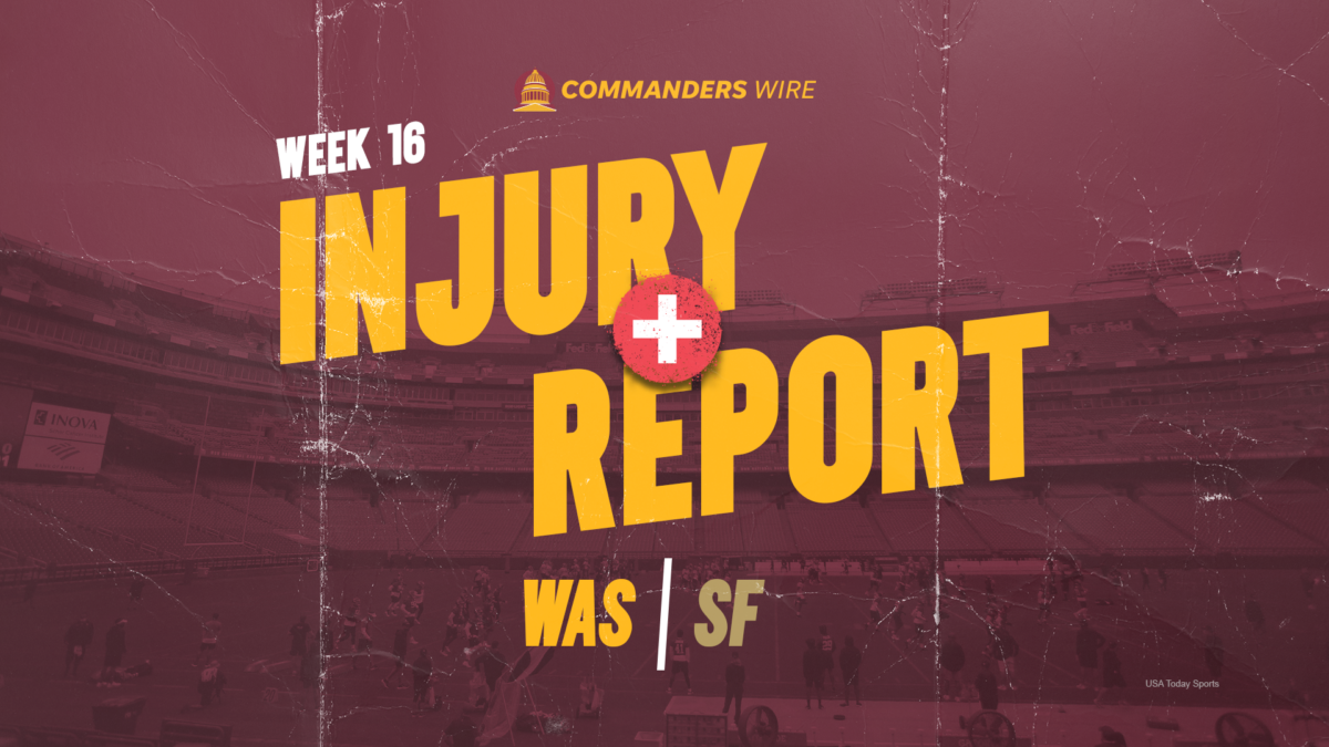 Final injury report for Commanders vs. 49ers, Week 16