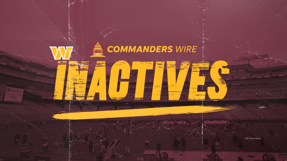 Commanders’ Week 16 inactive list vs. 49ers