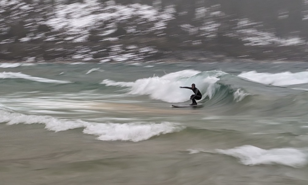 Surf’s up at Lake Tahoe as atmospheric river slams region