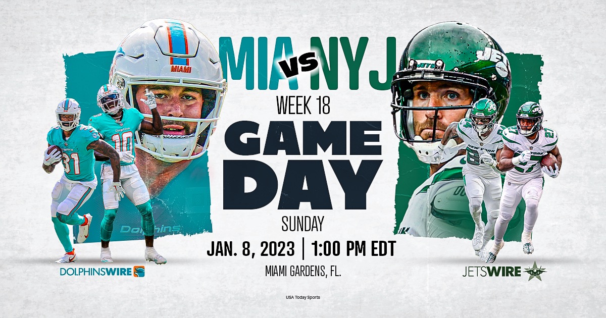 Jets vs. Dolphins game and viewing information for Week 18