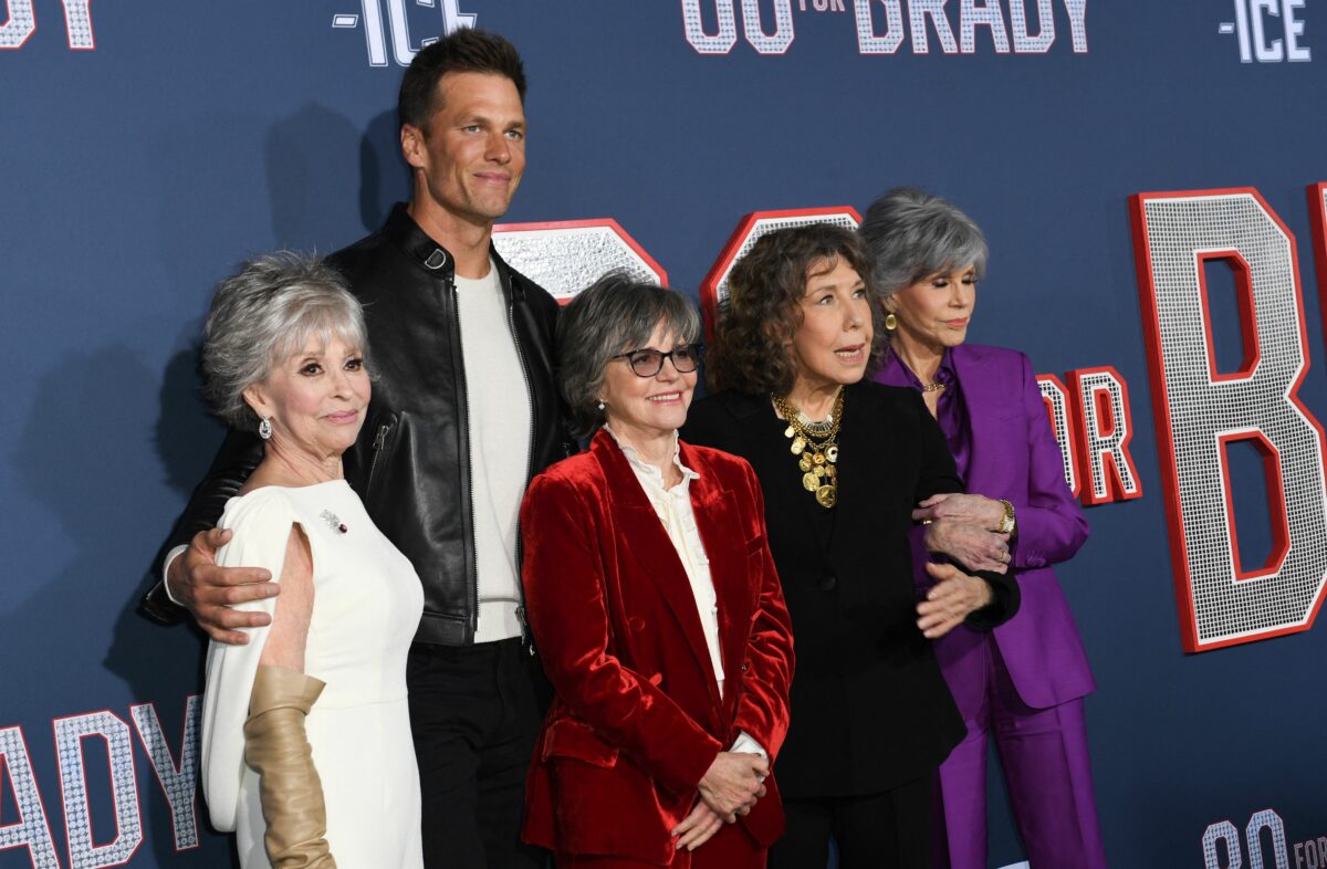 WATCH: Tom Brady hits the red carpet for ’80 for Brady’ movie premiere