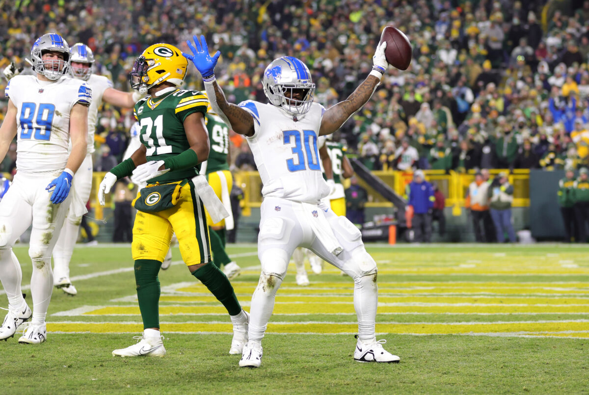 Jamaal Williams fined more for dancing than Quay Walker was for shoving a Lions trainer