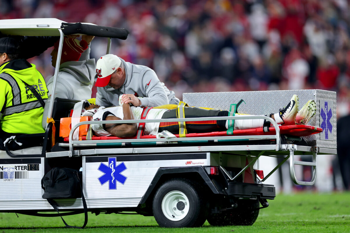Bucs WR Russell Gage carted off after scary injury
