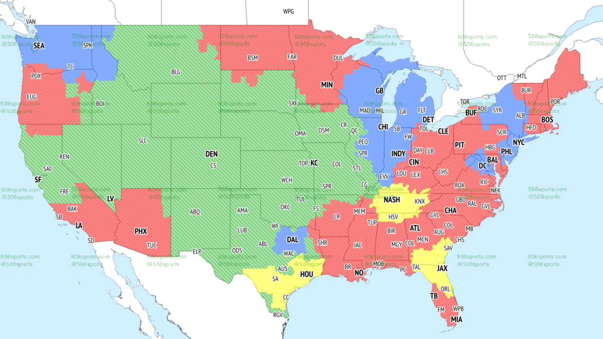 NFL Week 17 TV coverage maps