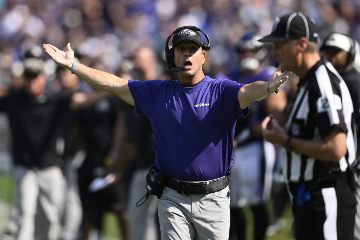 Ravens HC John Harbaugh addresses lack of production from team’s WRs in Week 18