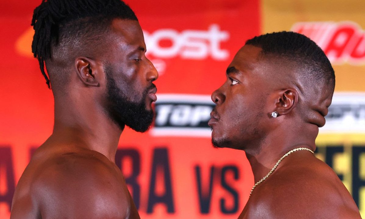 Video: Efe Ajagba weighs in at 235¼, Stephan Shaw at 239½