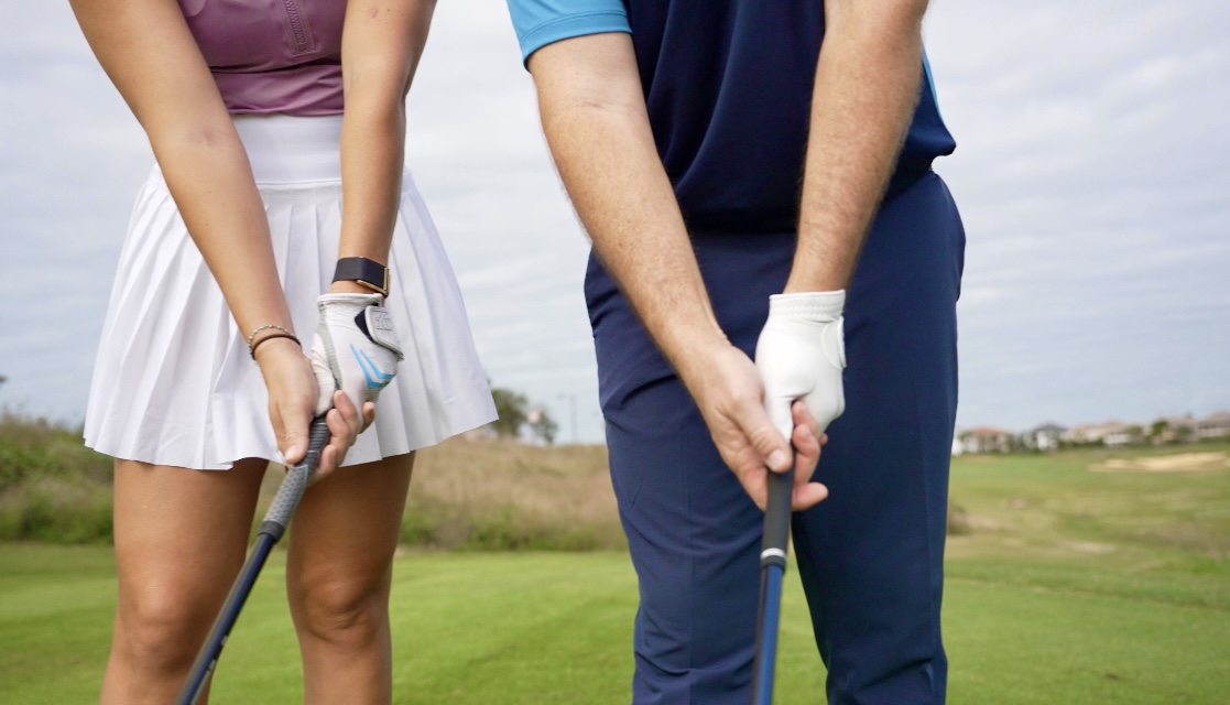Golf instruction with Steve and Averee: When to use a strong grip