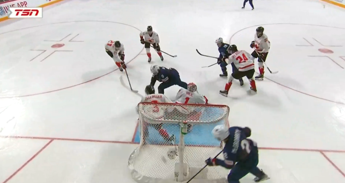 Team USA’s tying goal called back on controversial goaltender interference in World Junior semifinal against Canada