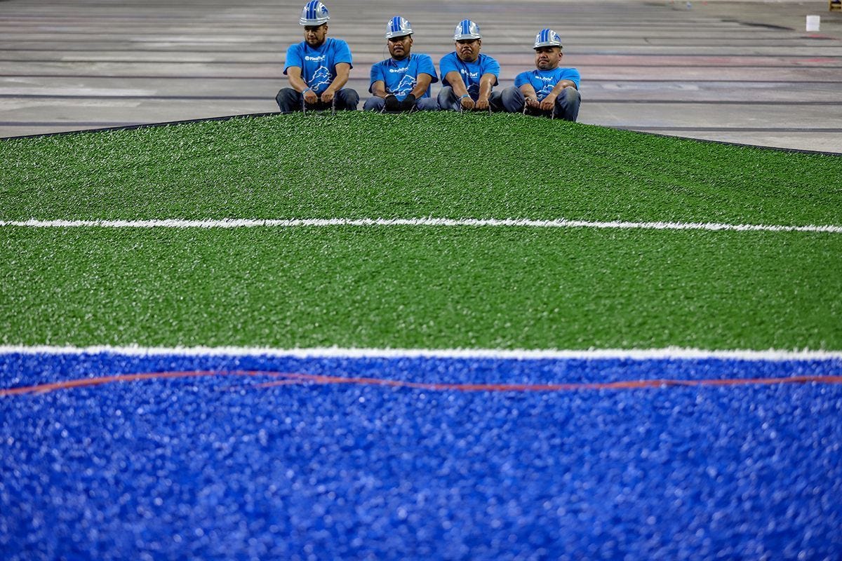 Ford Field is getting new turf installed very soon