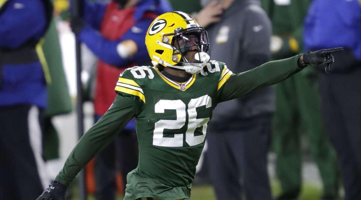 Packers S Darnell Savage returns Kirk Cousins interception 75 yards for TD