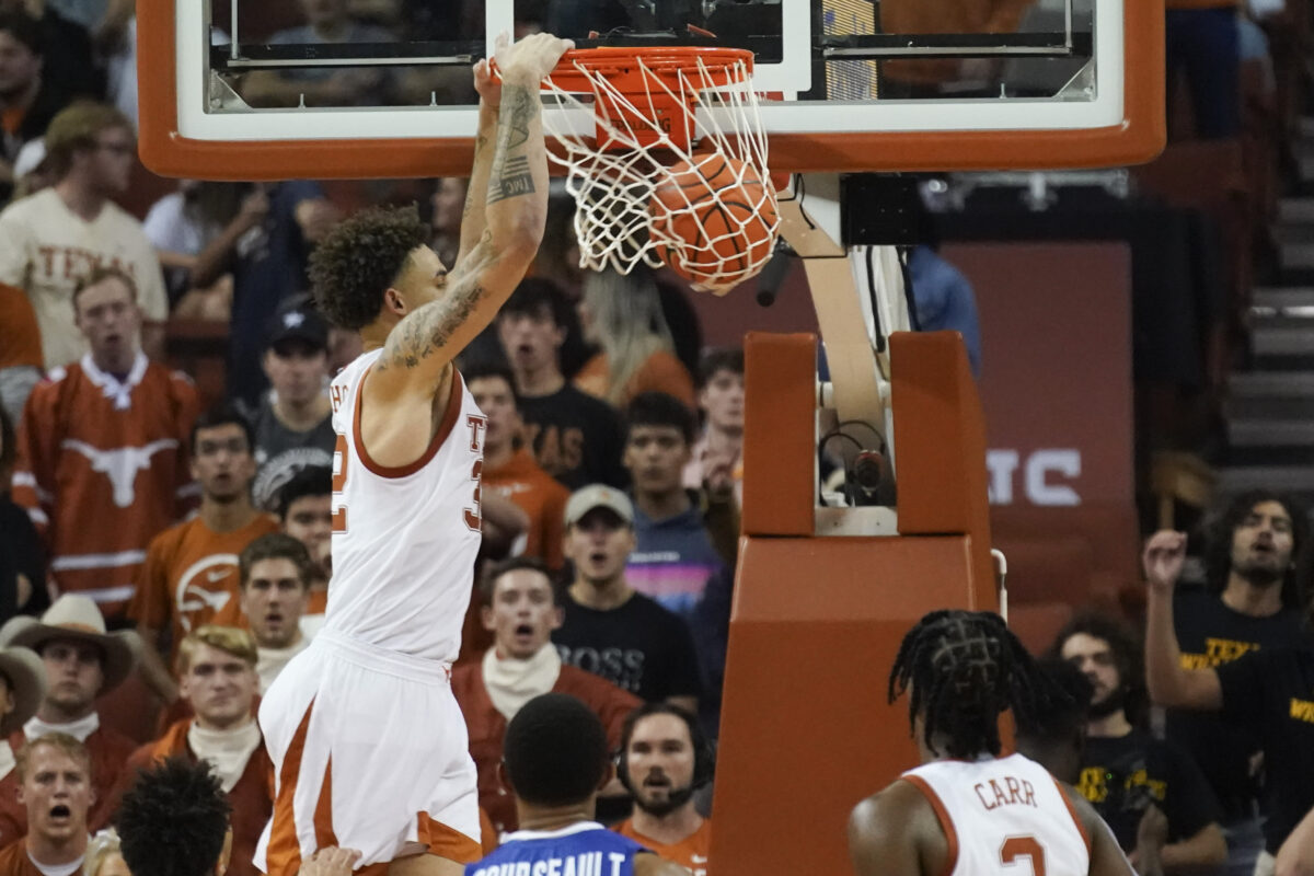 WATCH: Texas F Christian Bishop drops the anvil with an alley-oop dunk