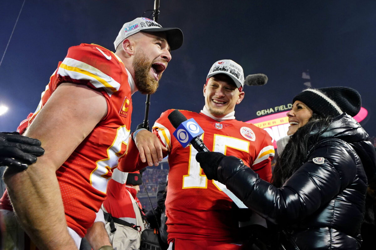 Chiefs QB Patrick Mahomes, TE Travis Kelce humble Bengals in on-field interviews