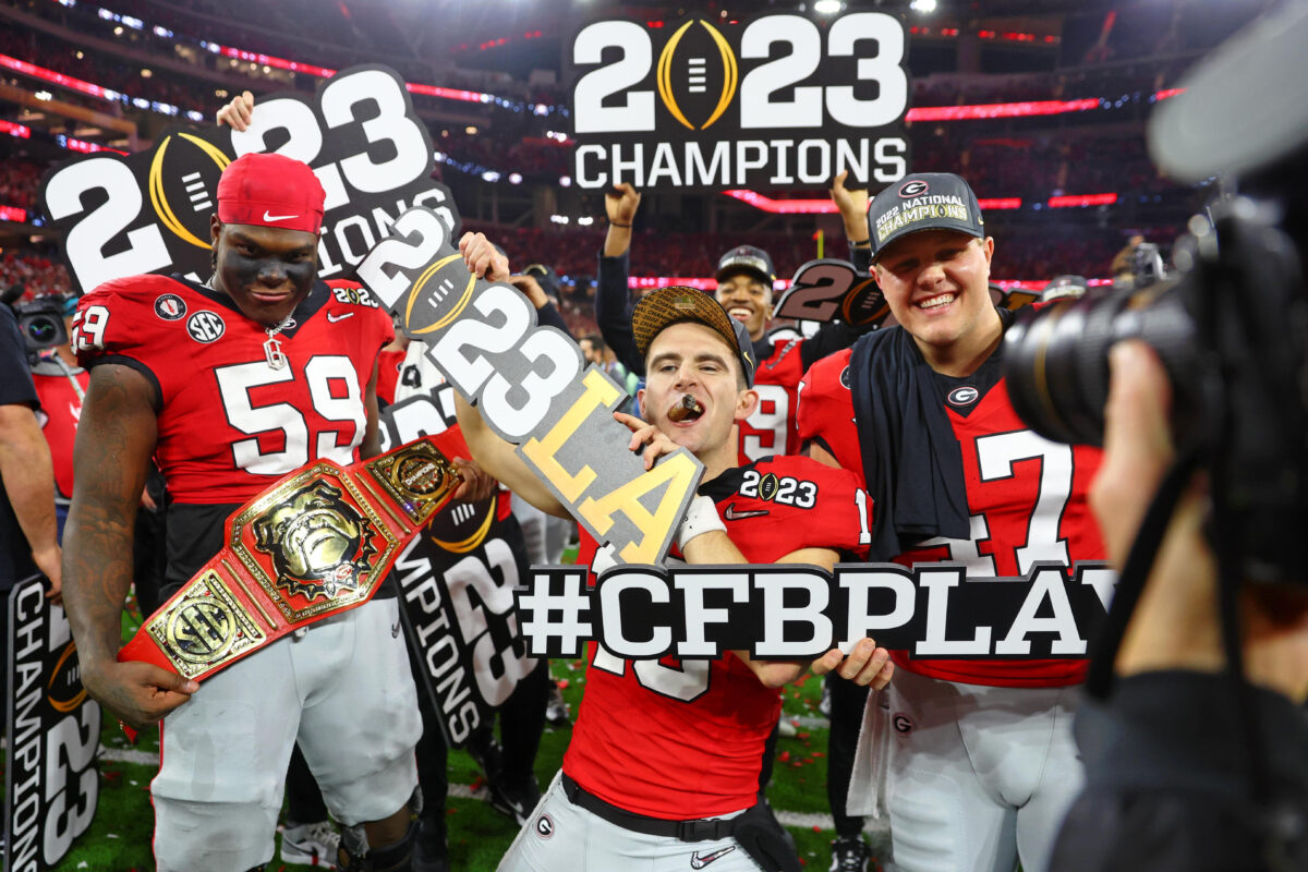 17 best photos of Georgia football celebrating its dominant 2022-23 College Football Playoff National Championship