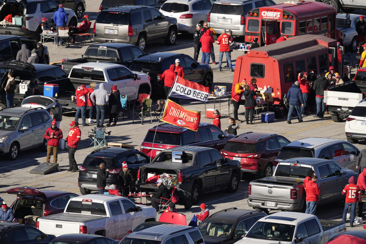Chiefs fans lined up to tailgate 19 hours before divisional round game kickoff