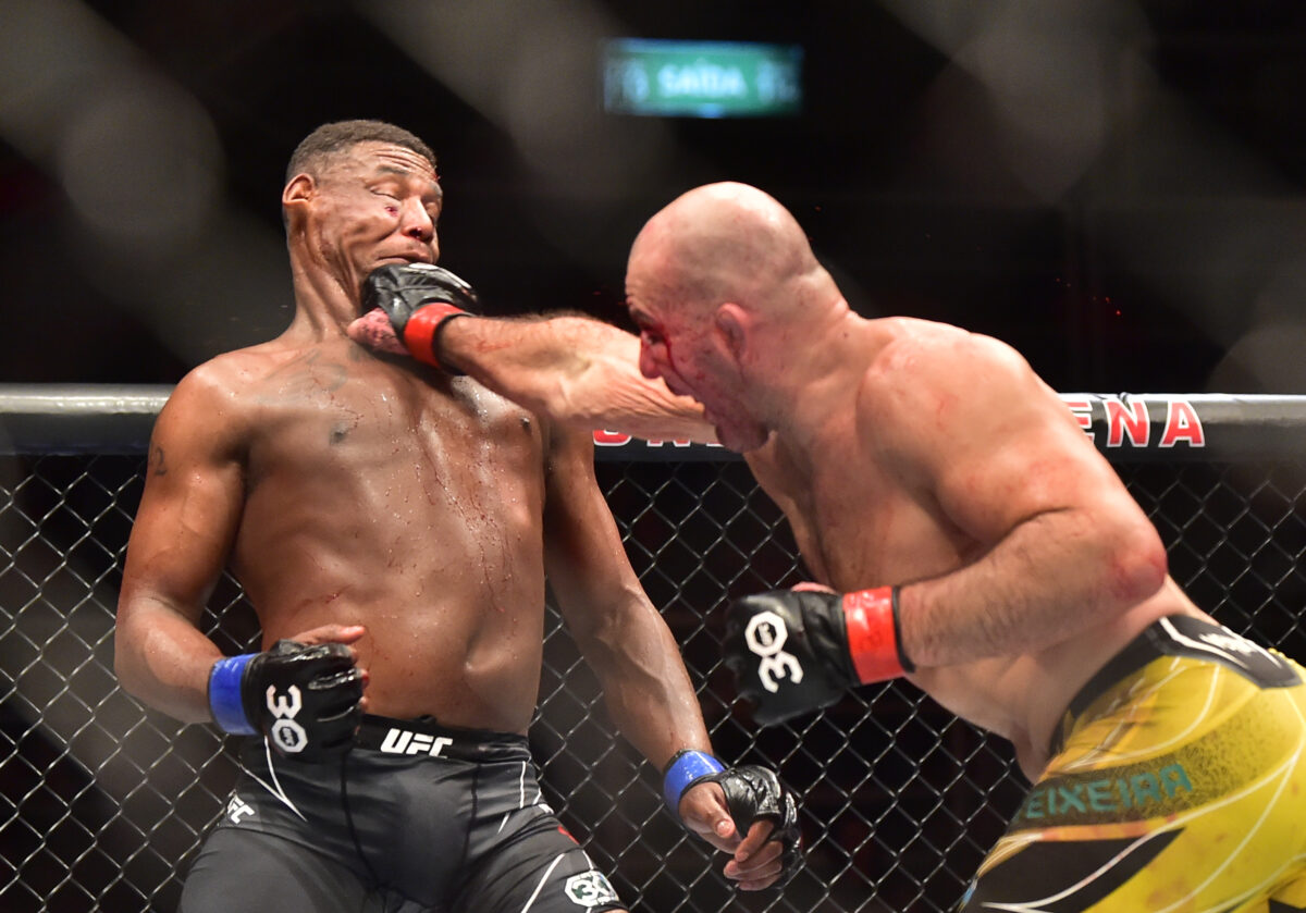 UFC 283 ‘Fight Motion’: Watch Jamahal Hill’s bloody beating of Glover Teixeira in slow motion