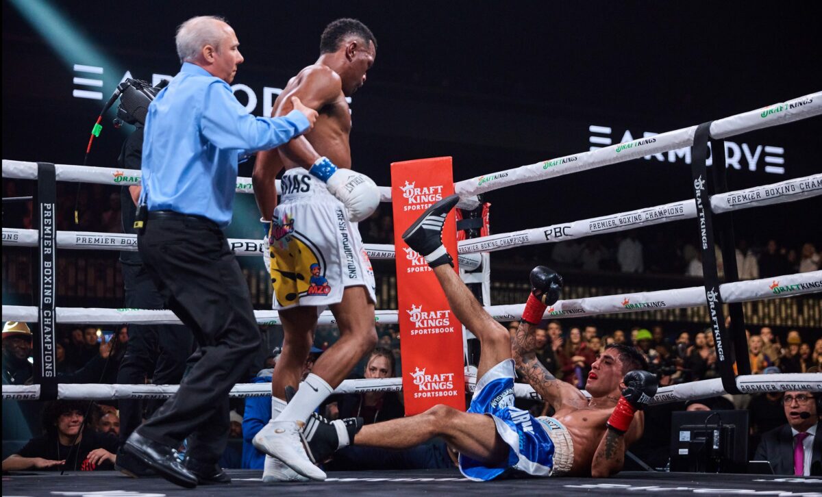 Subriel Matias stops Jeremias Ponce after five rounds to win title