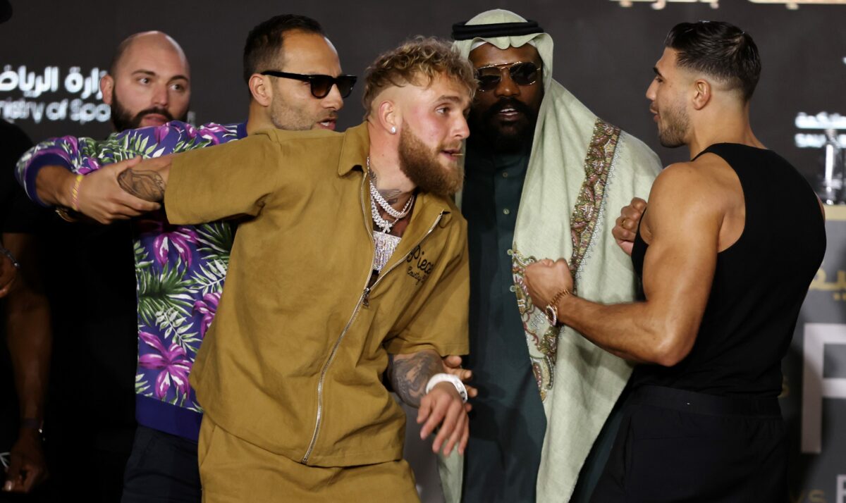Jake Paul makes all-or-nothing proposition to Tommy Fury at final news conference