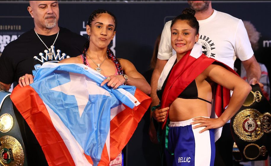 Video: Amanda Serrano, Erika Cruz make weight for ‘undisputed’ fight Saturday