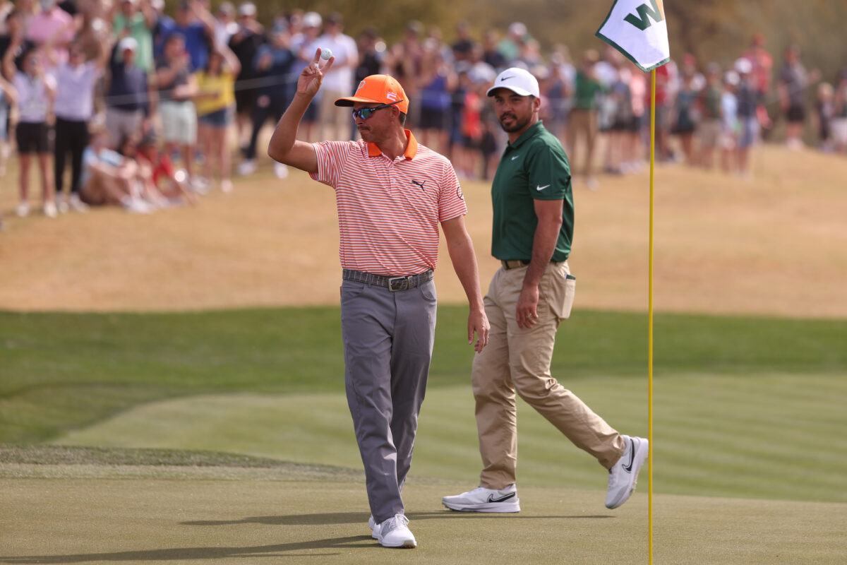 Rickie Fowler drained an unreal hole-in-one at the Waste Management Open