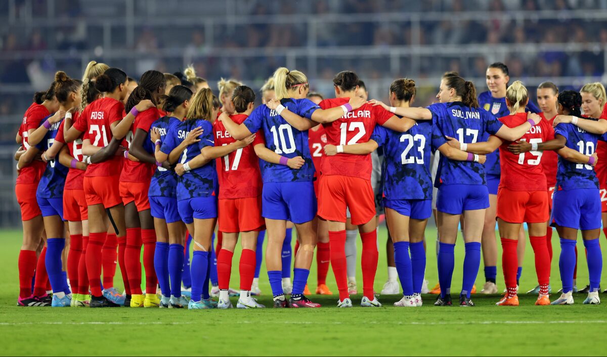 Canada and USWNT join in protest ahead of SheBelieves Cup opener