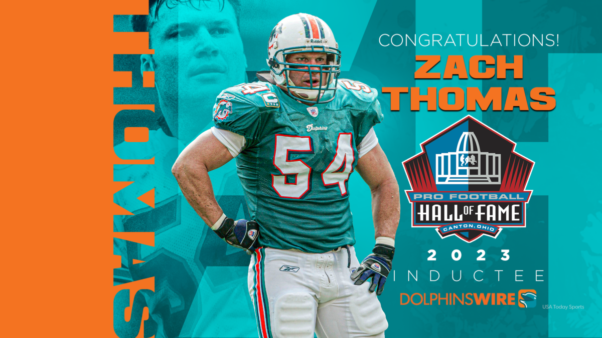 Former Dolphins LB Zach Thomas finally inducted into Hall of Fame