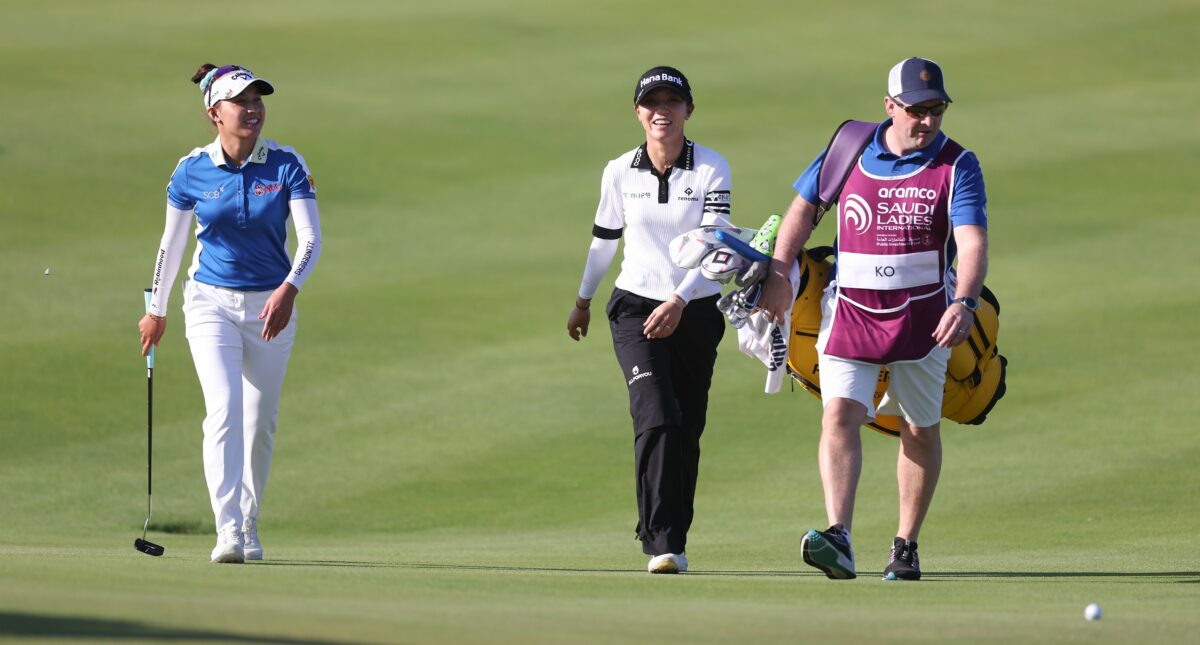 Lydia Ko played eight rounds of golf on her honeymoon and then opened with a 64 to co-lead the Saudi Ladies International