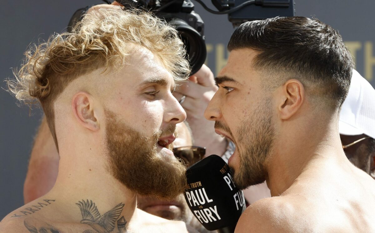 Jake Paul, Tommy Fury promise knockouts at intense weigh-in