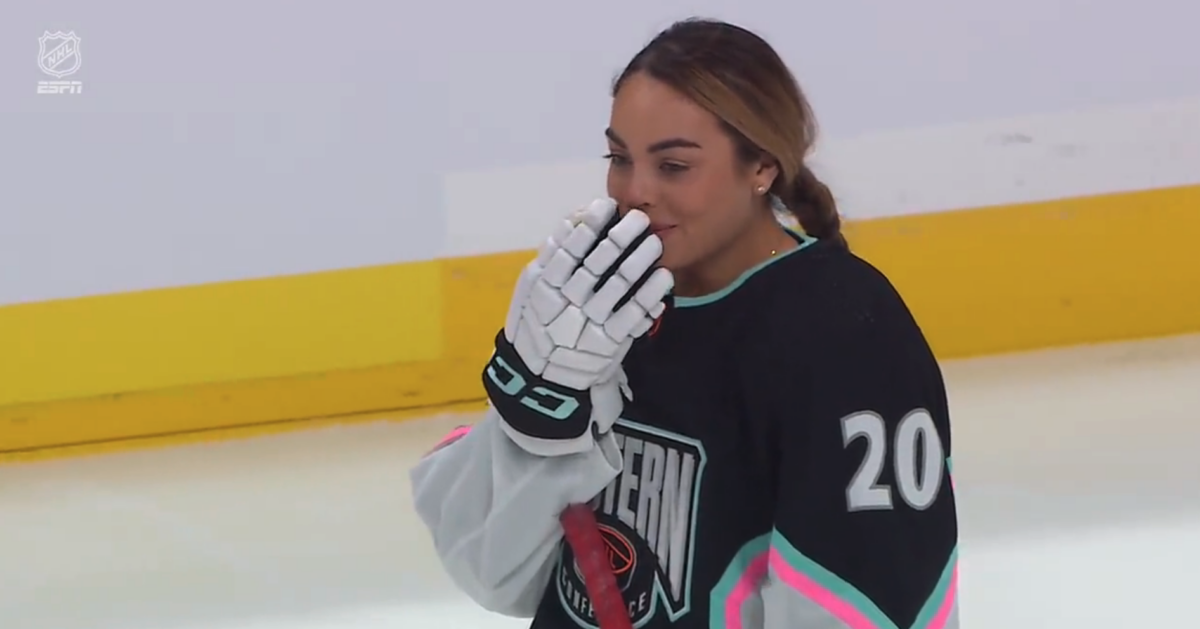 Sarah Nurse had the best reaction to pulling a Forsberg deke at the 2023 NHL All-Star Skills Competition