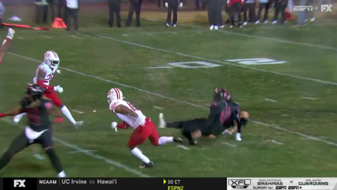 Hazardous field conditions caused an XFL kicker to slip and miss a 23-yard field goal attempt