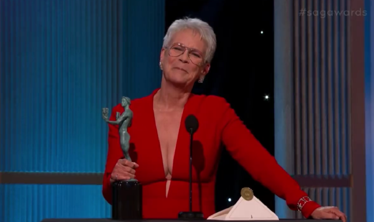 Jamie Lee Curtis had a delightful reaction to winning Best Supporting Actress at SAG Awards