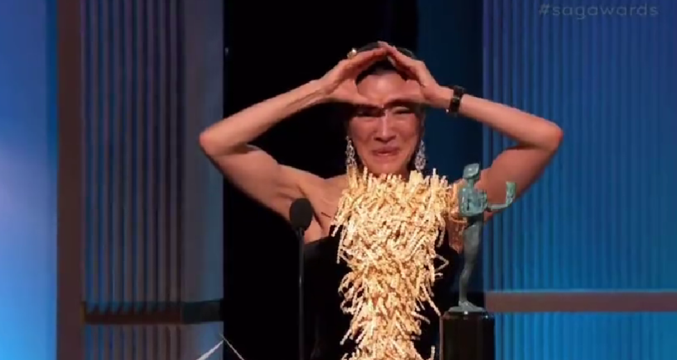 Michelle Yeoh beautifully dropped an f-bomb while accepting Best Actress at SAG Awards