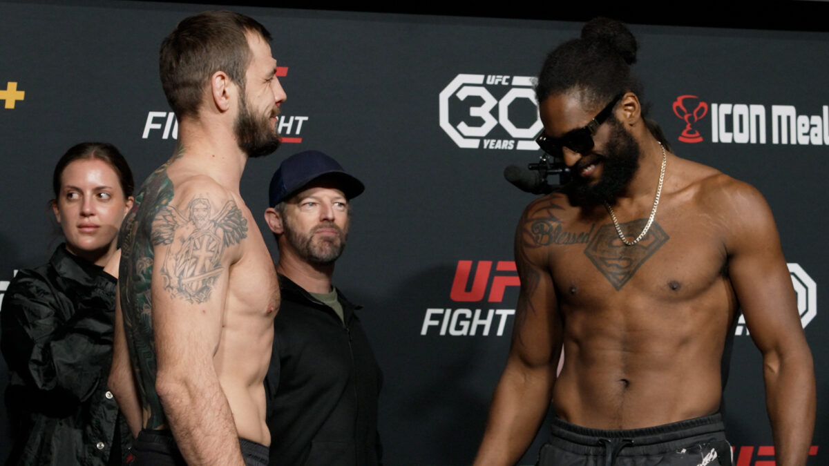 Video: Ryan Spann can’t contain laughter in UFC Fight Night 220 faceoff with Nikita Krylov
