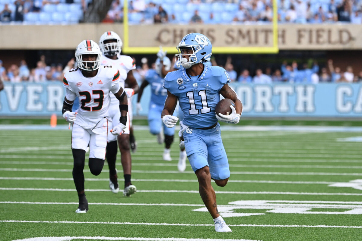 UNC wide receivers leading country in significant category