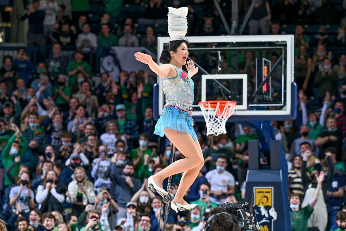 Watch: Red Panda performs halftime show at Notre Dame