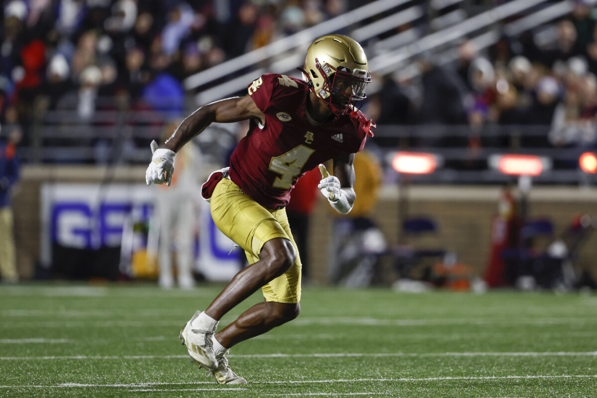 Geno Smith working out with Boston College WR Zay Flowers