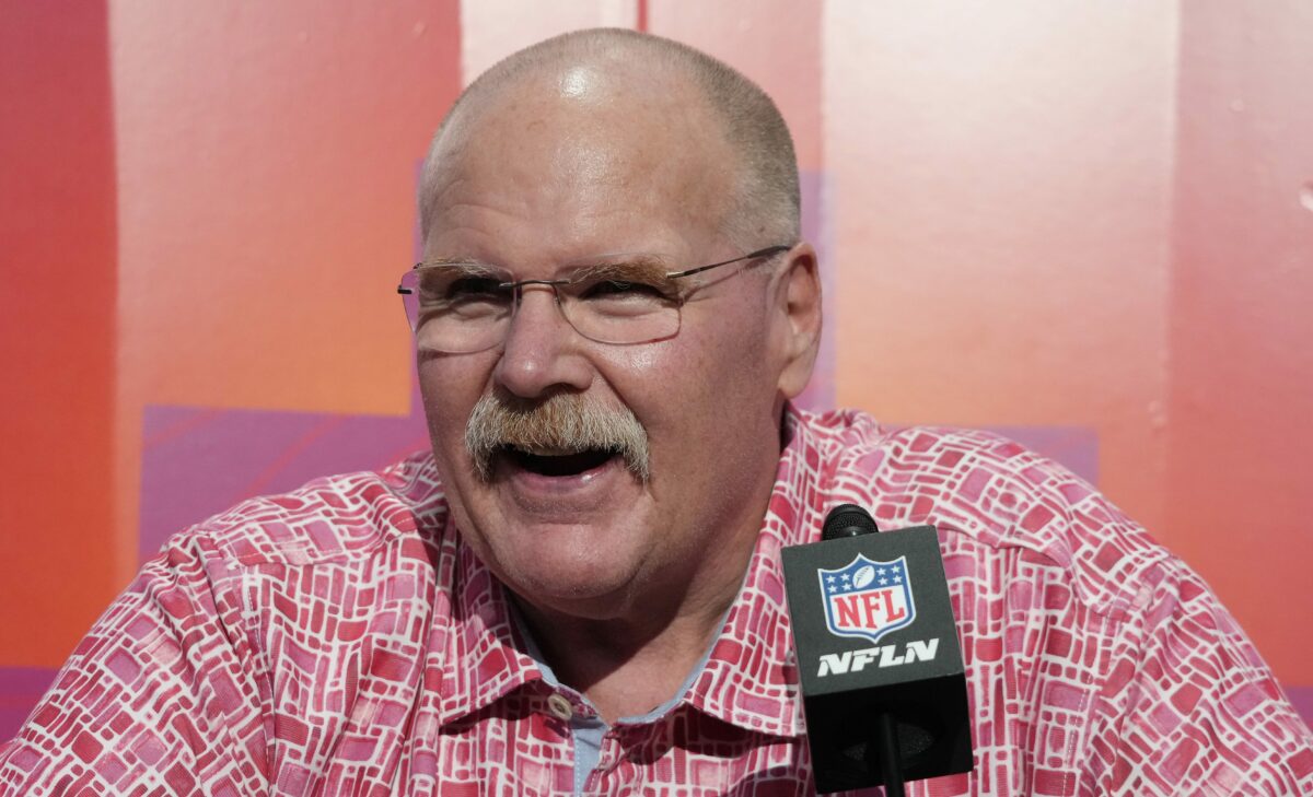 Andy Reid’s face lit up with joy when asked about his famous airport mac and cheese